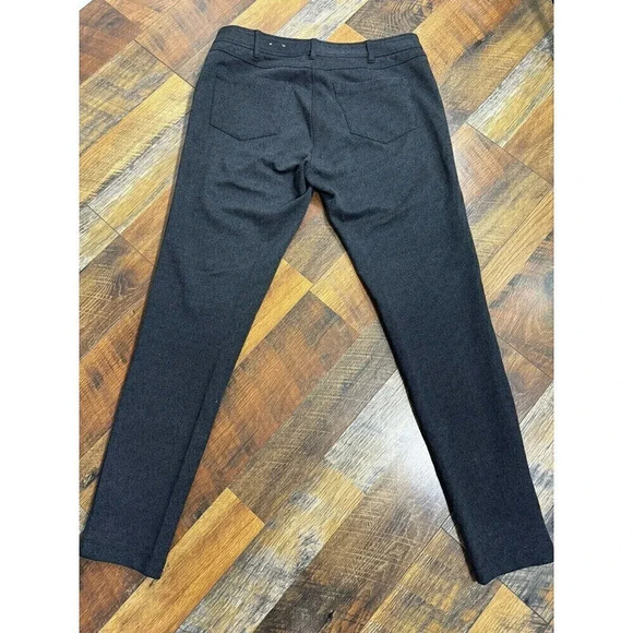 J. MCLAUGHLIN Solid Gray Geometric Pattern Stretch Denim Pants Size 6 - Picture 5 of 6